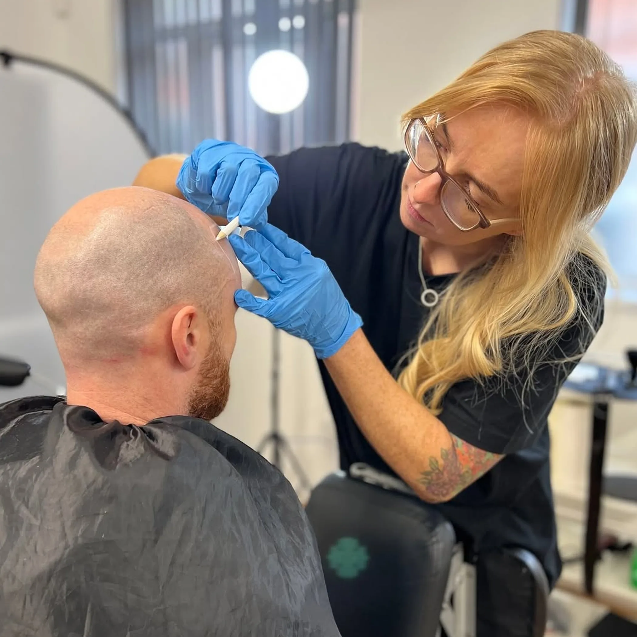 cosmetic hair tattooing procedure